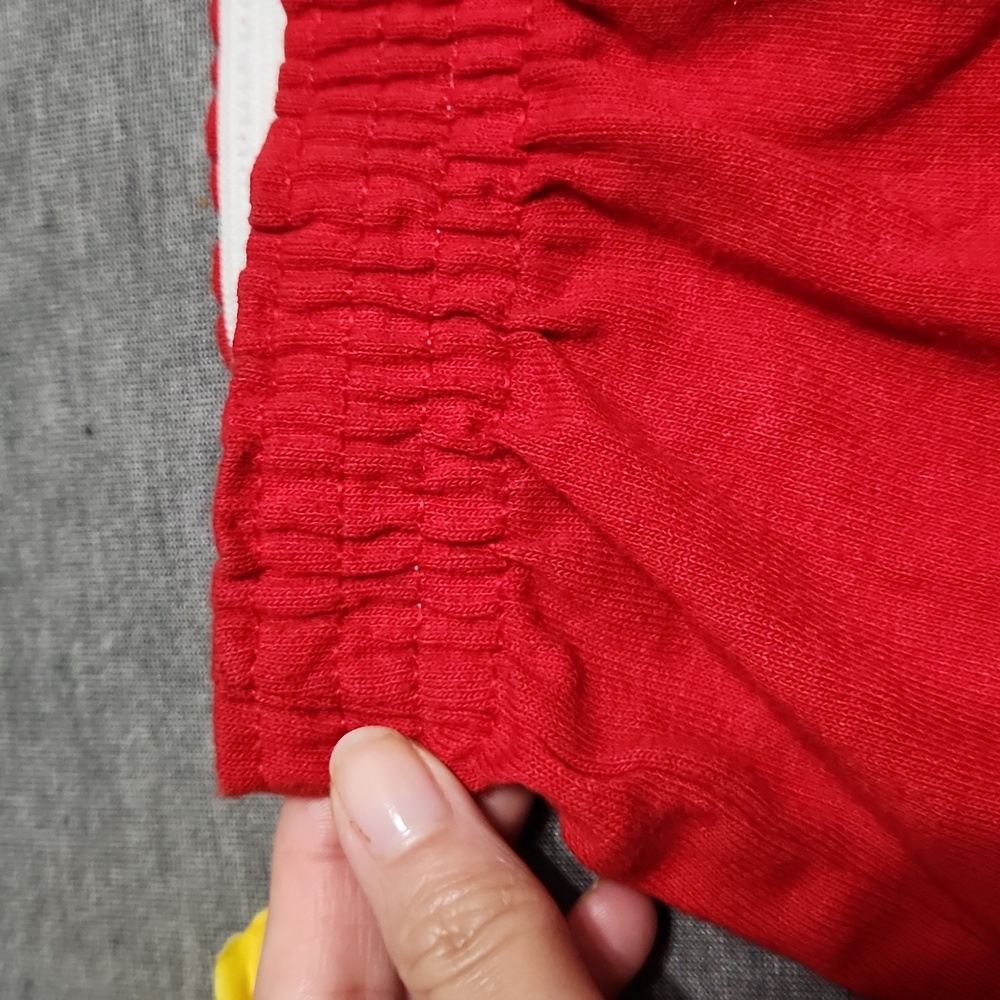 Y2K Red SOFFE Cotton Athleisure Athletic Sportswear Activewear Cheer Shorts - Picture 5 of 9